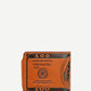 PU Leather Brown Slogan Print Fold Over Wallet