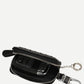 PU Leather Black Solid Braided Key Bag