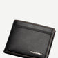 PU Leather Black Fold Over PU Wallet