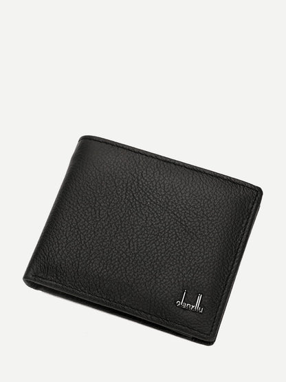 Black Textured PU Wallet