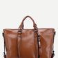 Brown Solid Tote Bag With Adjustable Strap