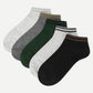 Cotton Striped Hem Socks 5pairs