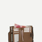 PU Leather Coffee Fold Over Wallet With Card Holder