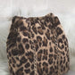 Brown Leopard Pattern Chain Tote Bag