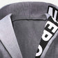 Grey Long Sleeve Letter Print Open Front Hoodie
