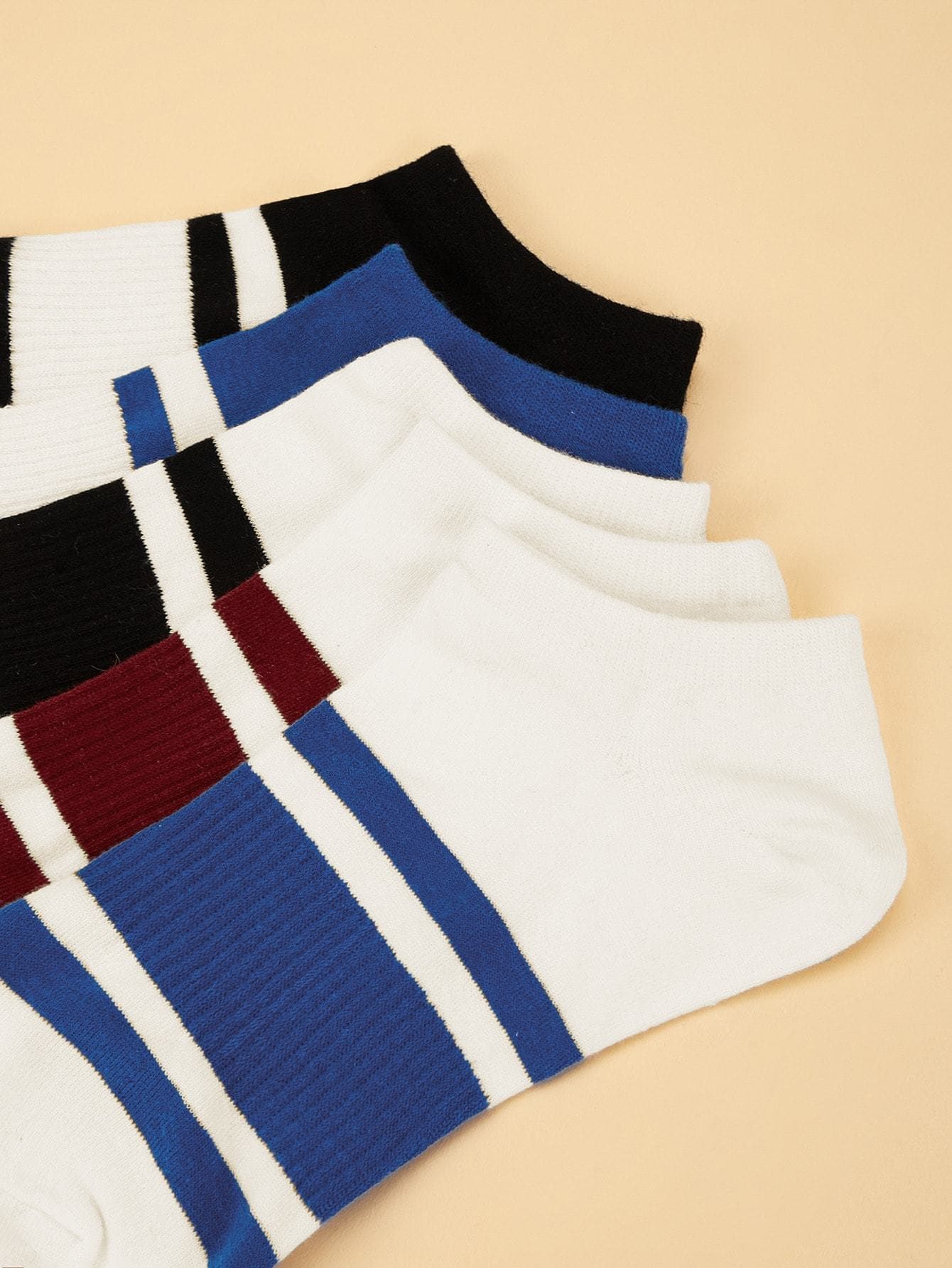Two Tone Ankle Socks 5pairs