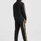 Black Stand Collar Zip Front Pullover & Contrast Side Seam Pants Set