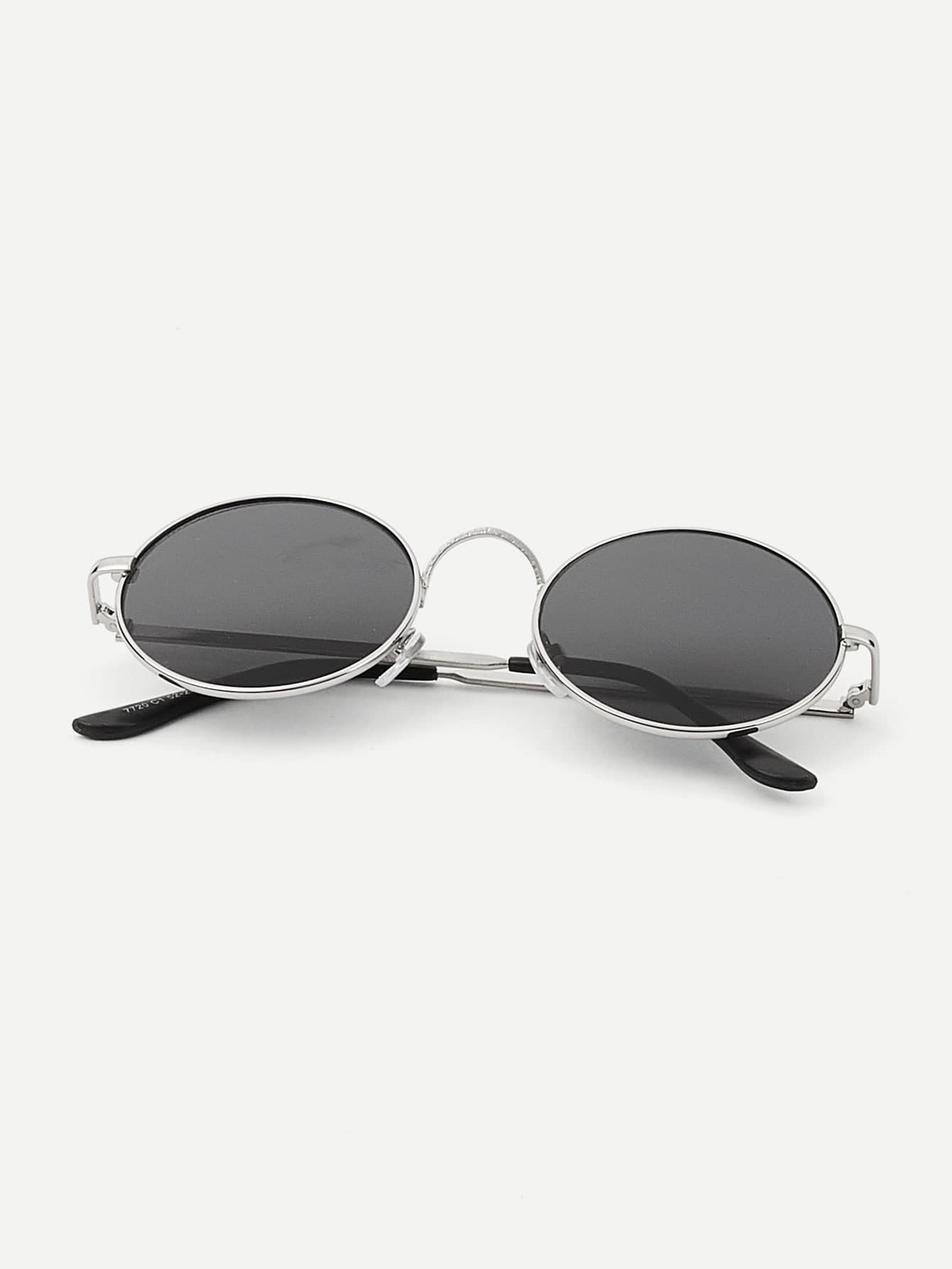Black Round Frame Sunglasses