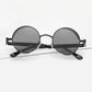 Black Coil Spring Detail Round Lens Sunglasses
