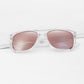 Boho Pink Transparent Frame Tinted Lens Sunglasses