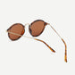 Brown Round Tortoiseshell Frame Round Lens Sunglasses