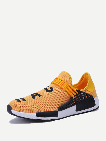 Yellow Slip On Mesh Sneakers