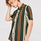 Short Sleeve Colorful Striped Shirt