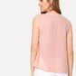 Sleeveless Regular Fit V-cut Neck Solid Top