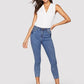 Sleeveless Regular Fit V-cut Neck Solid Top