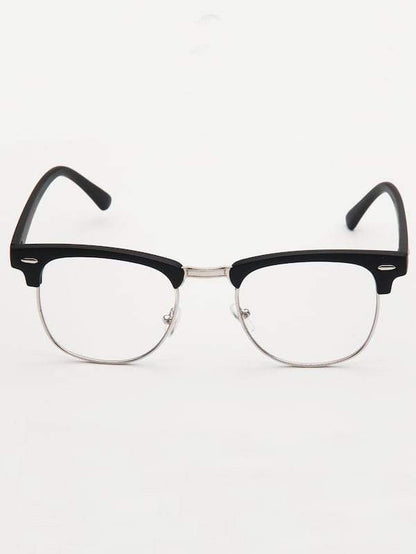 Black and White Semi Rimless Glasses