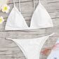 Spaghetti Strap Low Rise Seam Top With Tanga Bikini Swimwear