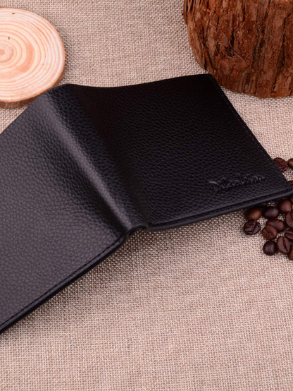 Black Pebble Detail Fold Over Wallet