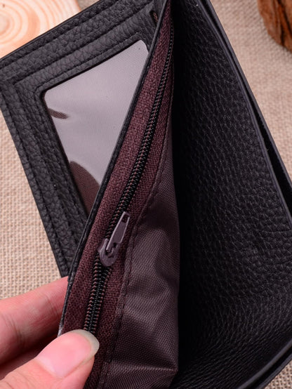 Black Pebble Detail Fold Over Wallet