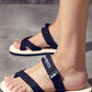 Open Toe Ring Embroidered Sandals