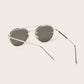 Silver Top Bar Mirror Lens Sunglasses