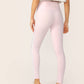 Pink Criss Cross Braided Side High Waisted Stretch Leggings