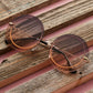 Large Circle Gradient Lens Metal Rim Sunglasses