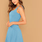 Sleeveless Square Neck Fit & Flare Dress