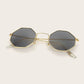 Grey Hobo Octagon Frame Tinted Lens Sunglasses