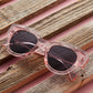 Large Wayfarer Style Clear Acrylic Sunglasses