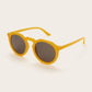 Yellow Two Tone Round Lens Sunglasses
