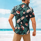 Short Sleeve Tropical & Floral Print Shirt