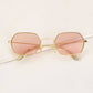 Polygon Frame Tinted Lens Sunglasses