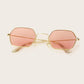 Polygon Frame Tinted Lens Sunglasses
