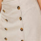 Apricot Double Breasted Front Split Mini Skirt