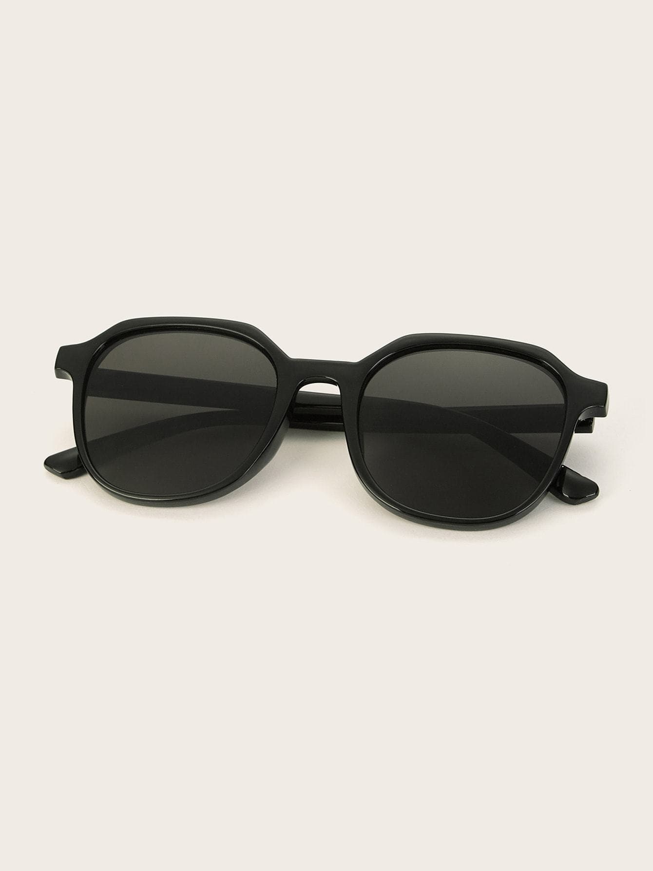 Grey Plain Frame Tinted Lens Sunglasses