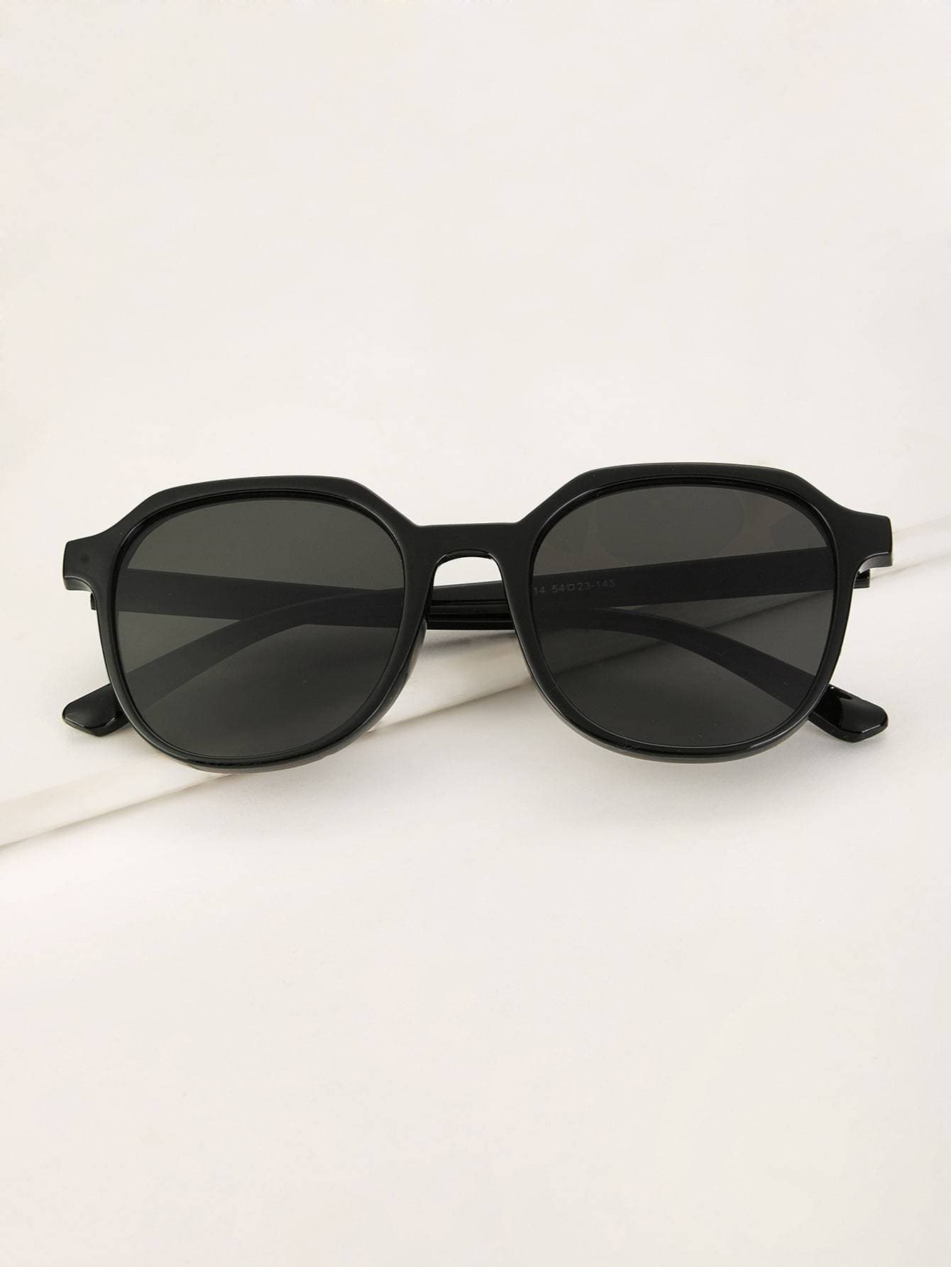 Grey Plain Frame Tinted Lens Sunglasses