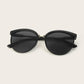 Black Plain Frame Tinted Lens Sunglasses