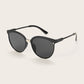 Black Plain Frame Tinted Lens Sunglasses