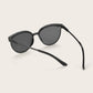 Black Plain Frame Tinted Lens Sunglasses