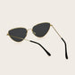 Black Cat Eye Metal Frame Sunglasses