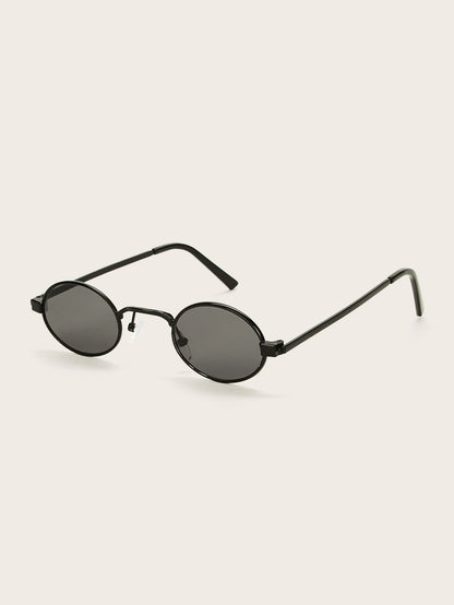 Black Oval Lens Sunglasses