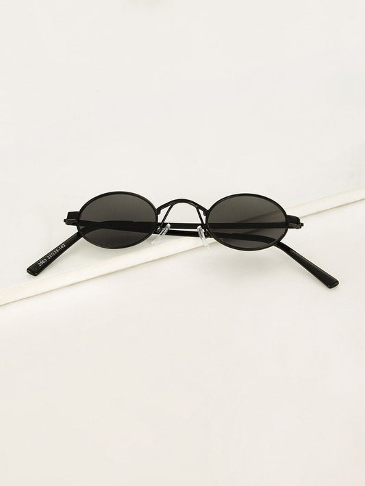 Black Oval Lens Sunglasses