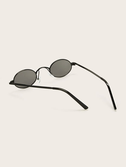 Black Oval Lens Sunglasses