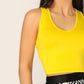 Scoop Neck Form Fitted Solid Tank Top