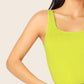 Slim Fit Scoop Neck Solid Skinny Tank Top