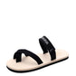 Open Toe Ring Embroidered Sandals