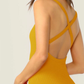 Spaghetti Strap Criss-cross Backless Rib-knit Bodycon Mini Dress