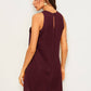 Round Neck Sleeveless Solid Keyhole Back Dress