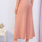 Pink Paperbag Waist Self Belted Wide Leg Crop Pants